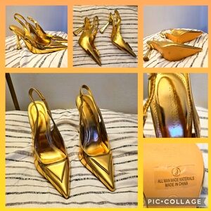 FashionNova Gold Heels